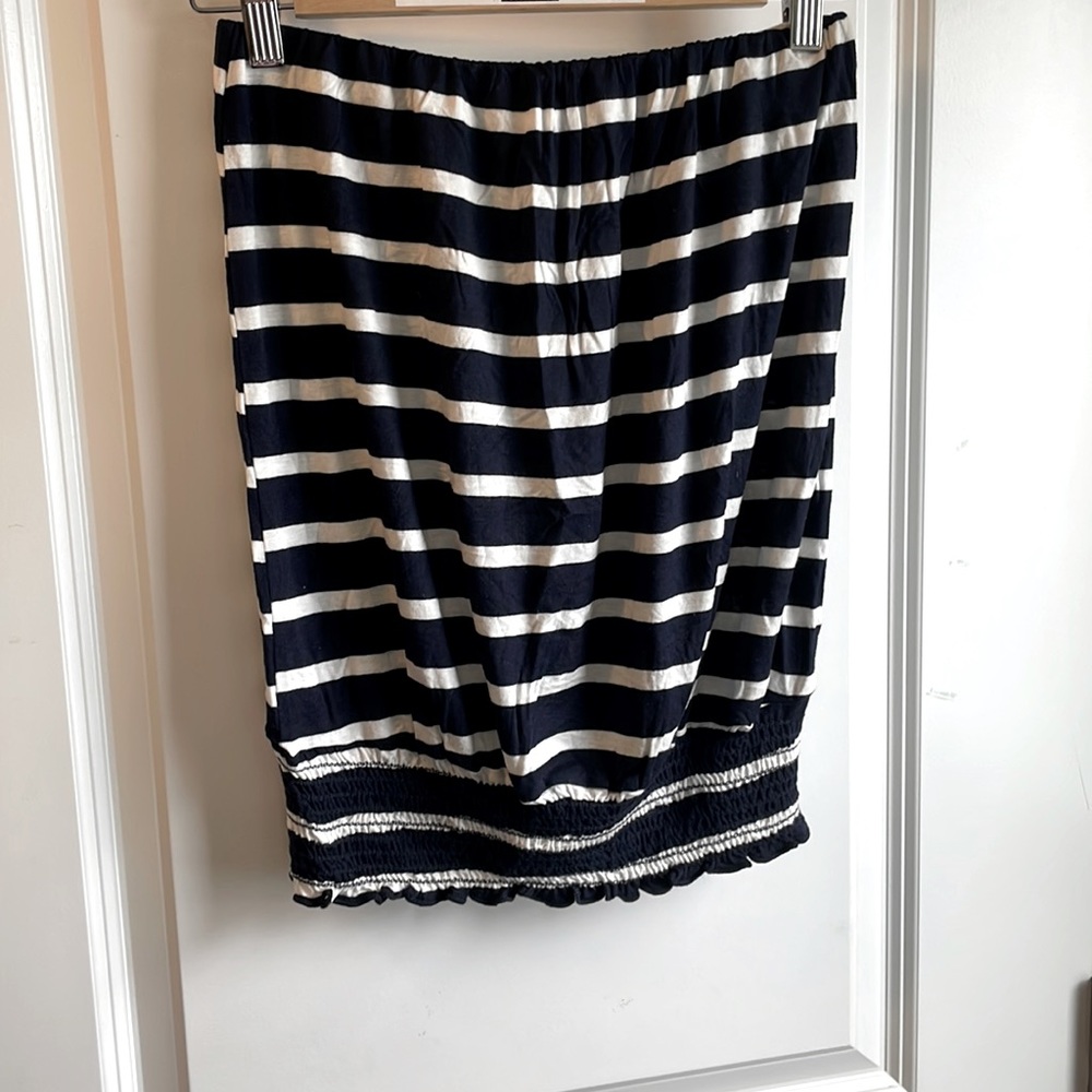 Tube top navy blue and white